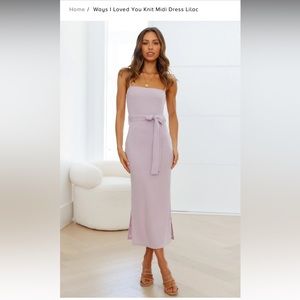 Ways I loved you knit midi dress Rose